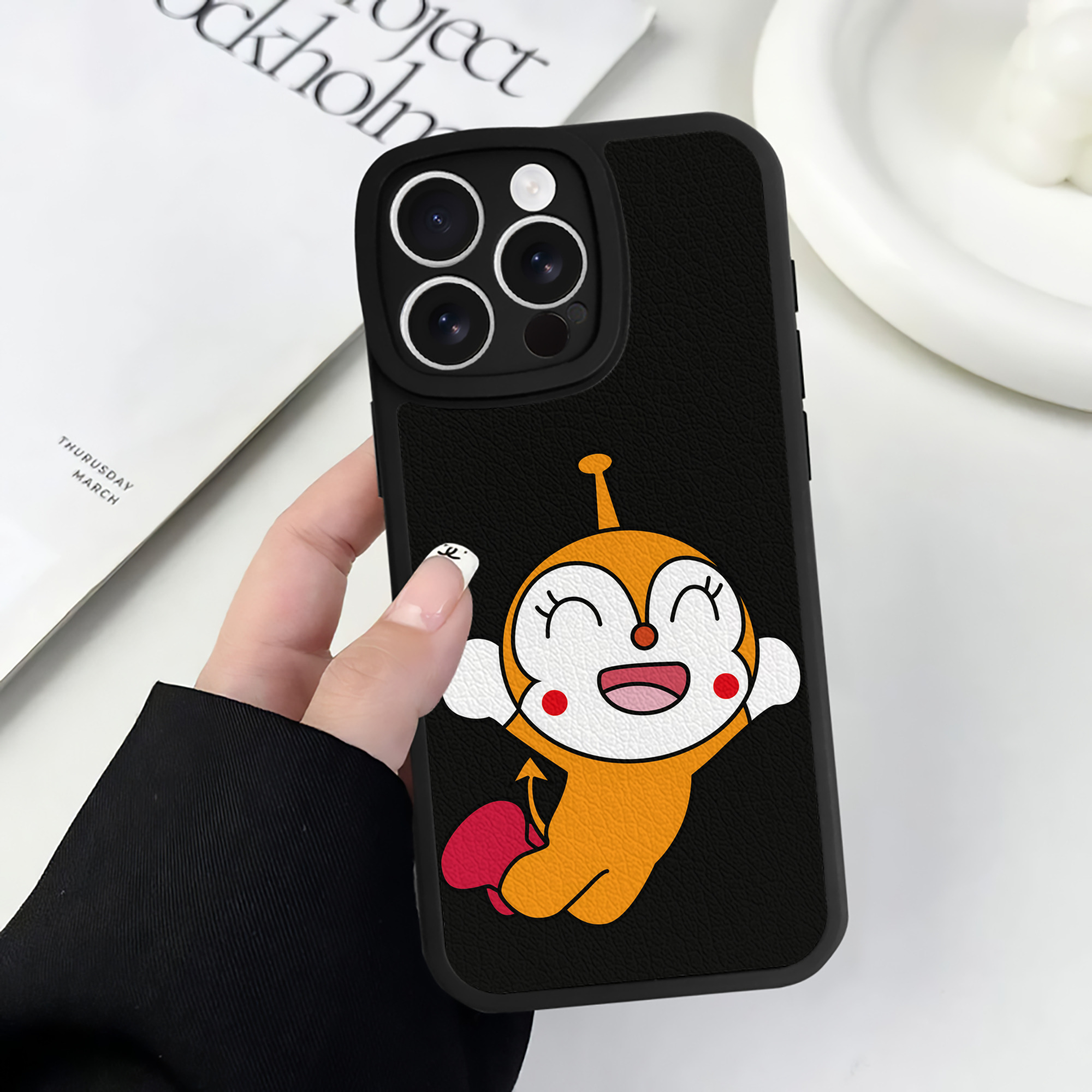 （画像用） アンパンマン Anpanman 【iPhone 16シリーズ対応】シリコンスマホケース（レザー調） 材質：シリコン